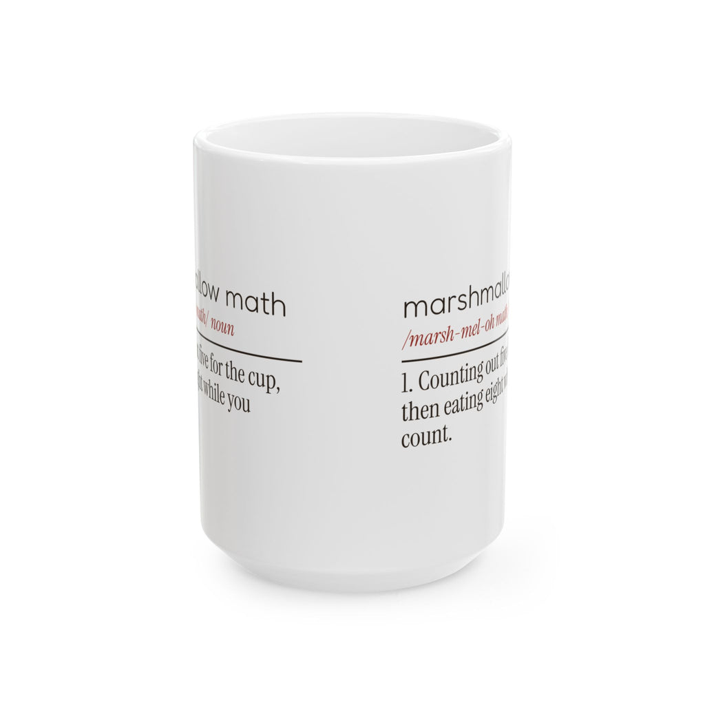 Funny Hot Cocoa Coffee Mug Marshmallow Math Dictionary Definition