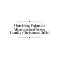Funny Family Christmas Sticker Matching Pajamas Mismatched Sizes