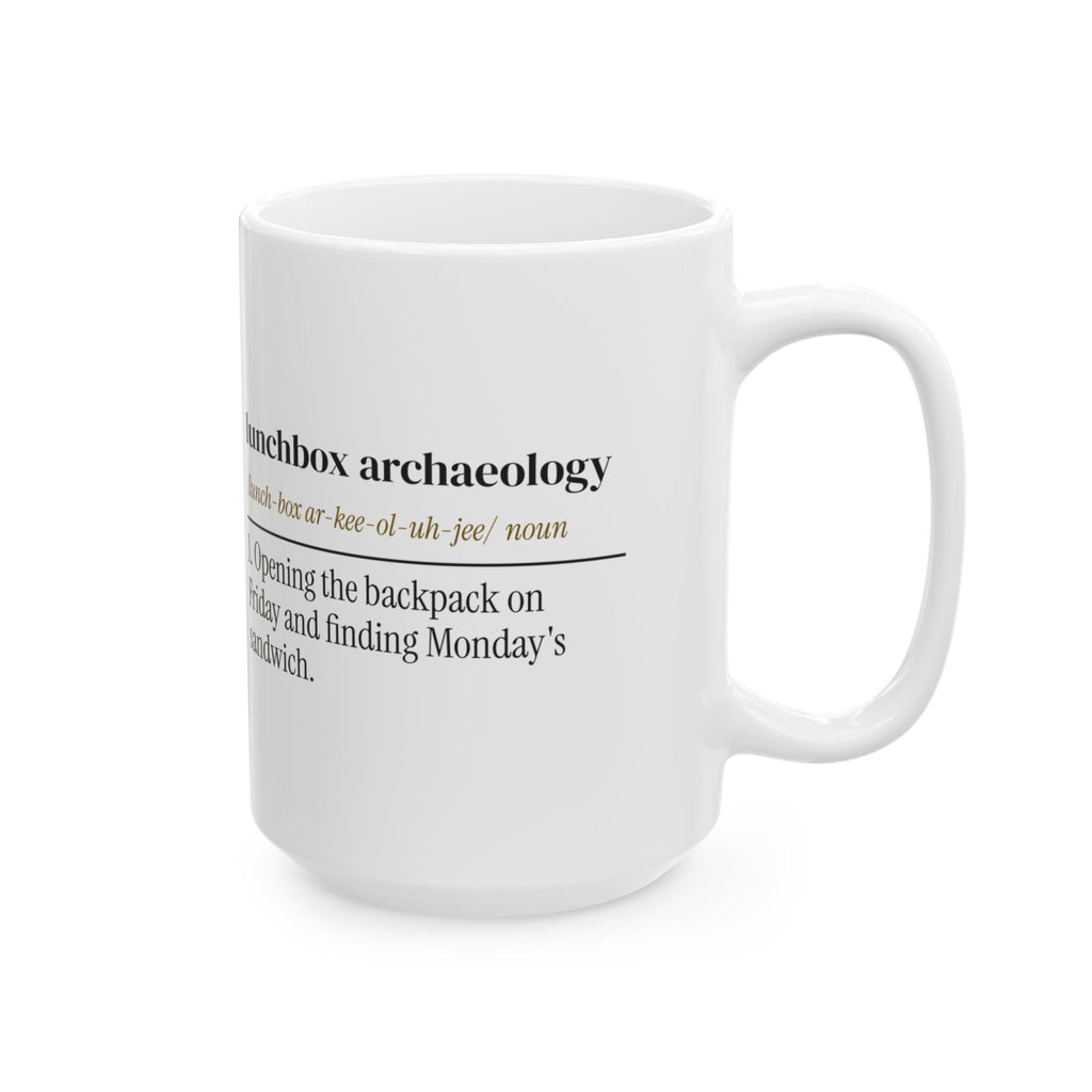 Funny Back To School Coffee Mug Lunchbox Archaeology Dictionary