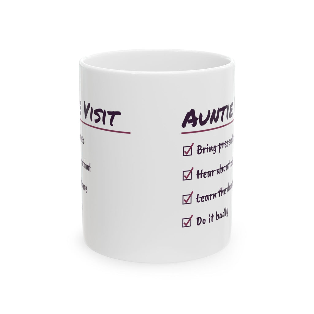 Funny Aunt Coffee Mug Learn The Dance Do It Badly Auntie Checklist