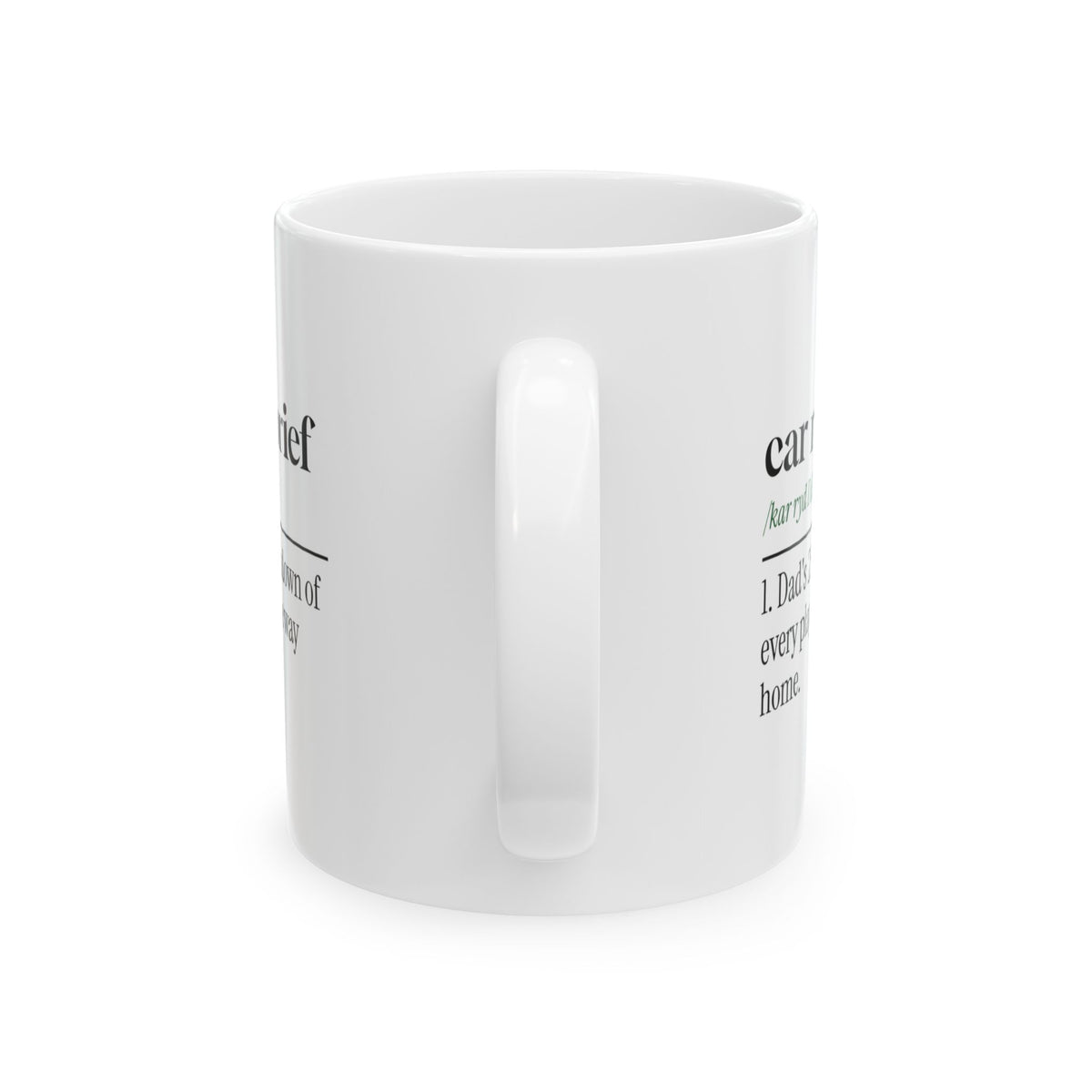 Funny Football Dad Coffee Mug Car Ride Debrief Dictionary Definition