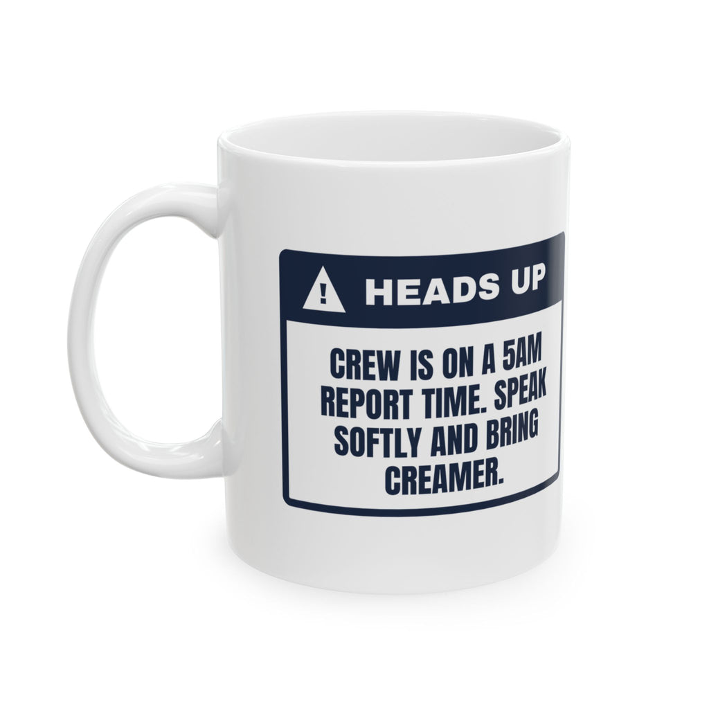 Funny Flight Attendant Mug 5am Report Time Bring Creamer