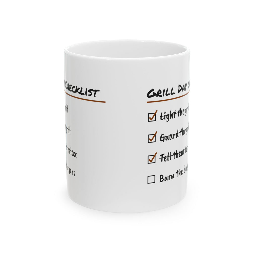 Grill Day Checklist Coffee Mug For Dad