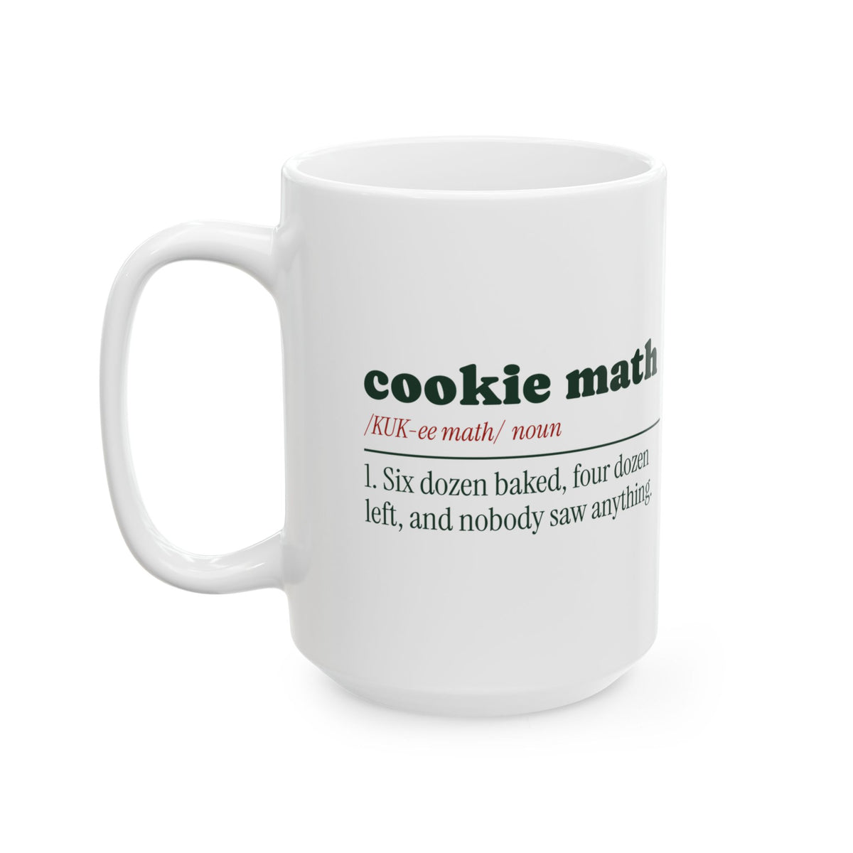 Funny Christmas Baking Coffee Mug Cookie Math Definition For Bakers