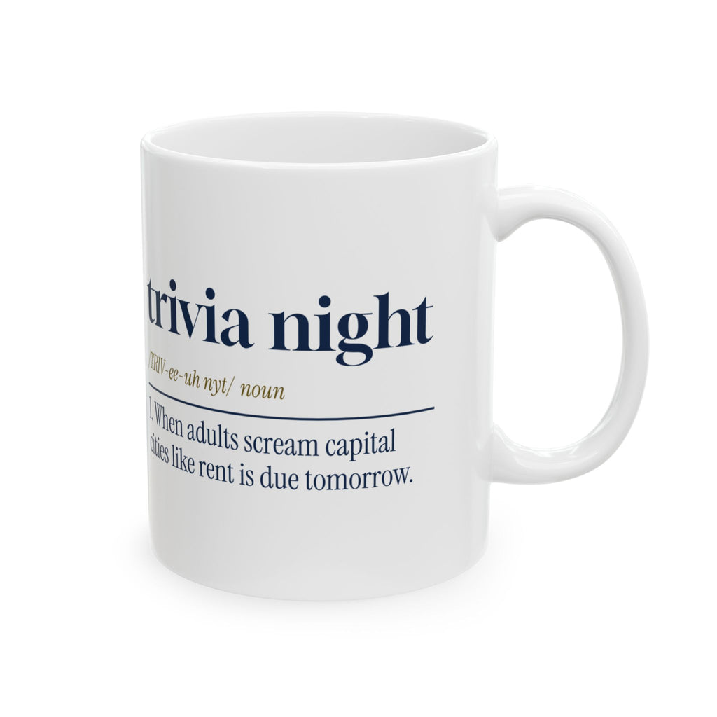 Trivia Night Coffee Mug Yelling Capitals