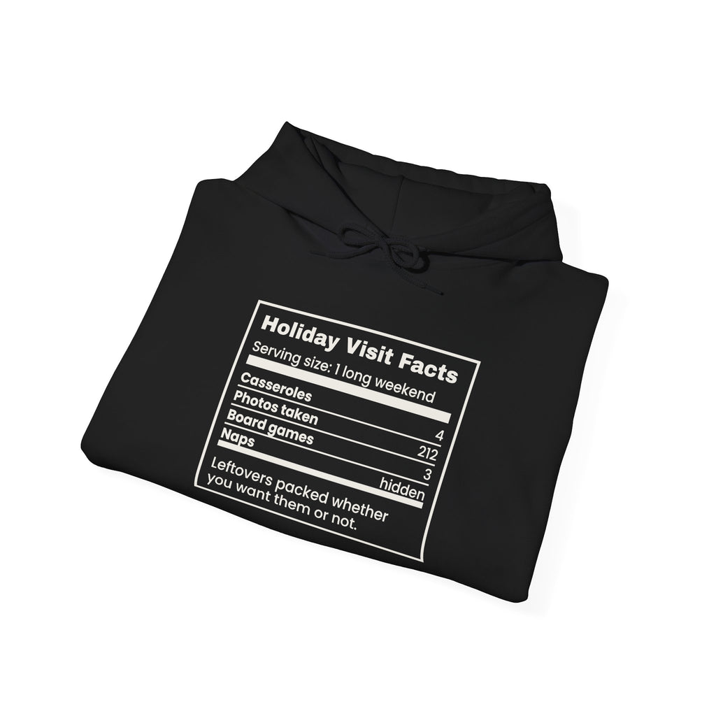 Funny Christmas In-Laws Hoodie Holiday Visit Facts Label