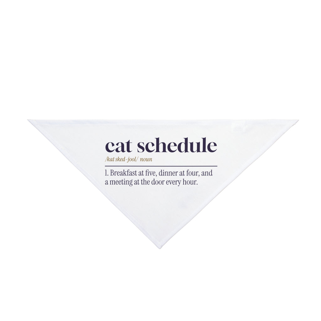 Funny Cat Mom Dog Bandana Cat Schedule Dictionary Definition