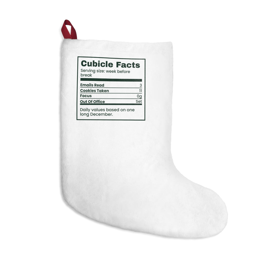 Funny Christmas Stocking Cubicle Facts Label For Coworkers