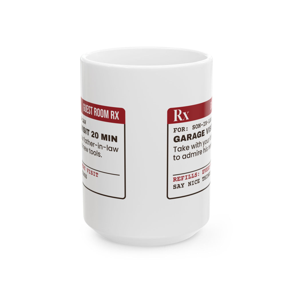 Funny Christmas Son In Law Coffee Mug Garage Visit Prescription