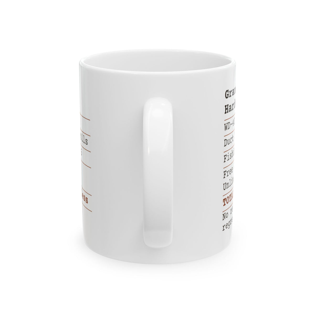 Funny Grandpa Receipt Coffee Mug Hardware Advice For Grandpa