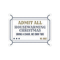 Funny New Home Christmas Sticker Housewarming Christmas Ticket