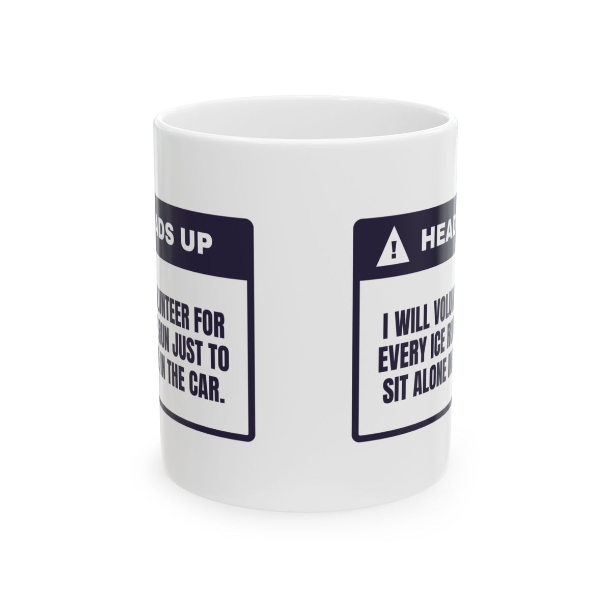 Funny Introvert Holiday Coffee Mug I Volunteer For Every Ice Run
