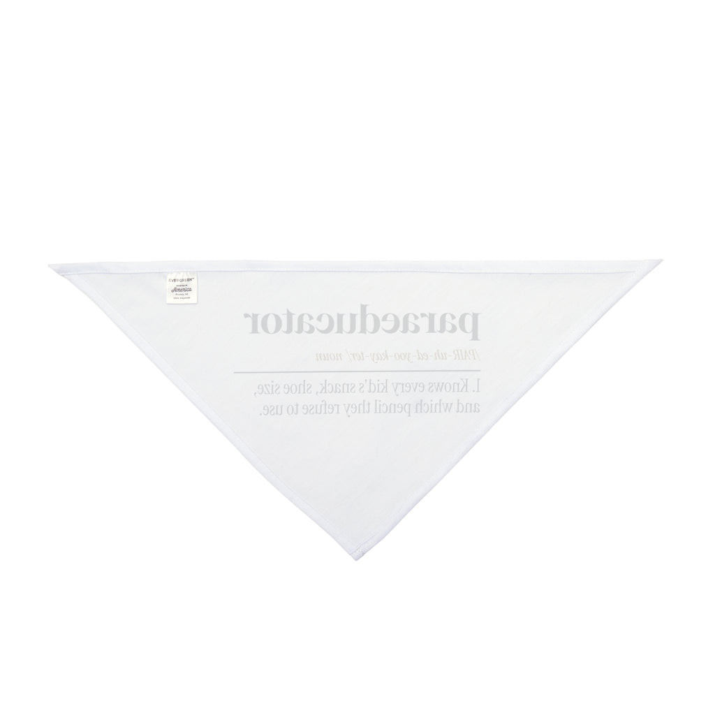Funny Paraeducator Dog Bandana Dictionary Definition For Para Staff