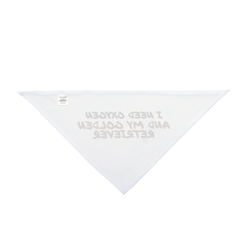 Golden Retriever Dog Bandana "I Need Oxygen And My Golden" Dog Lover Coffee