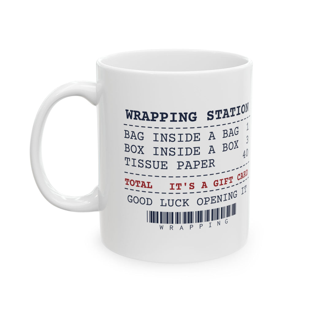 Funny Christmas Wrapping Coffee Mug Bag Within A Bag Within A Box