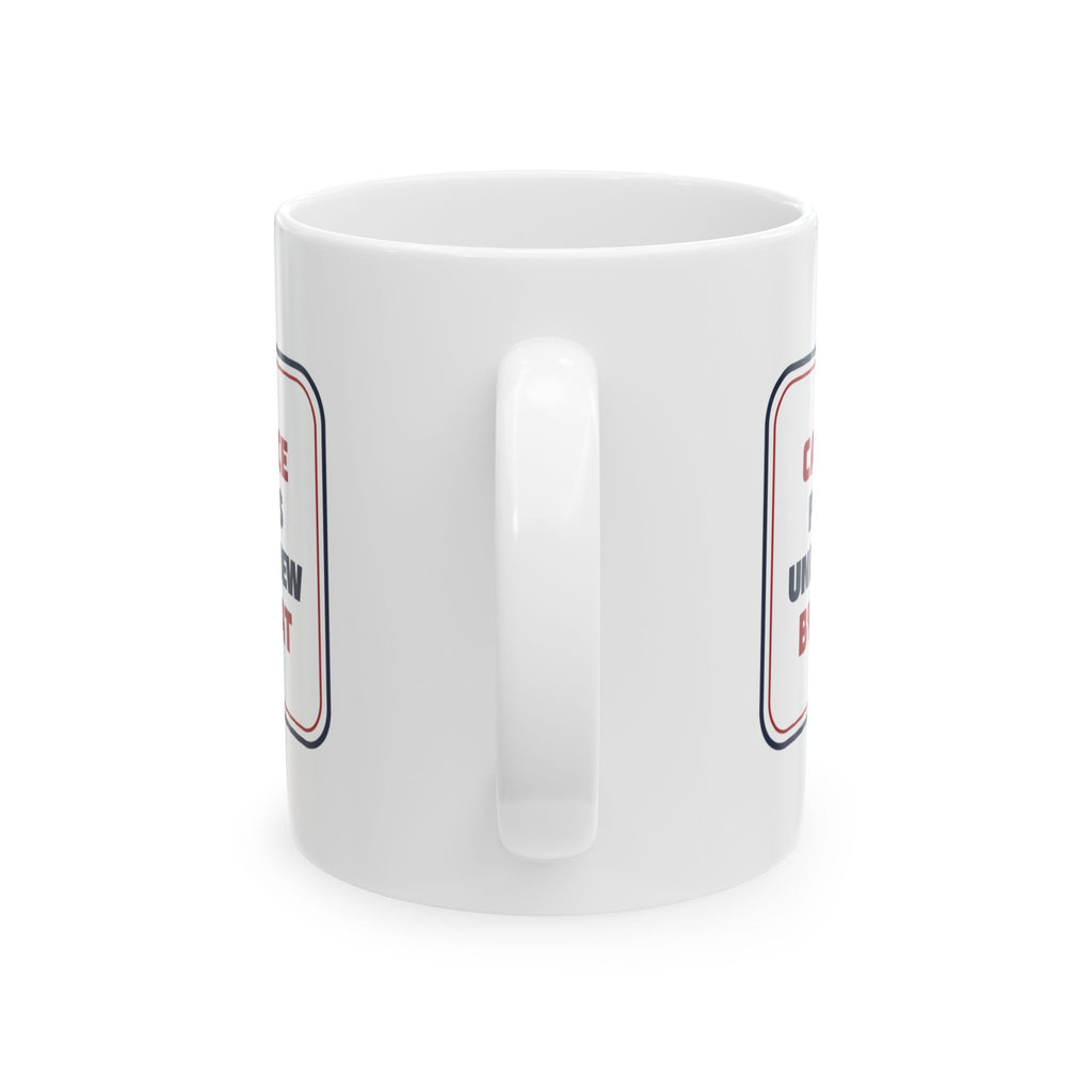 Funny Christmas Coffee Mug Presents Under Review By The Cat Sign