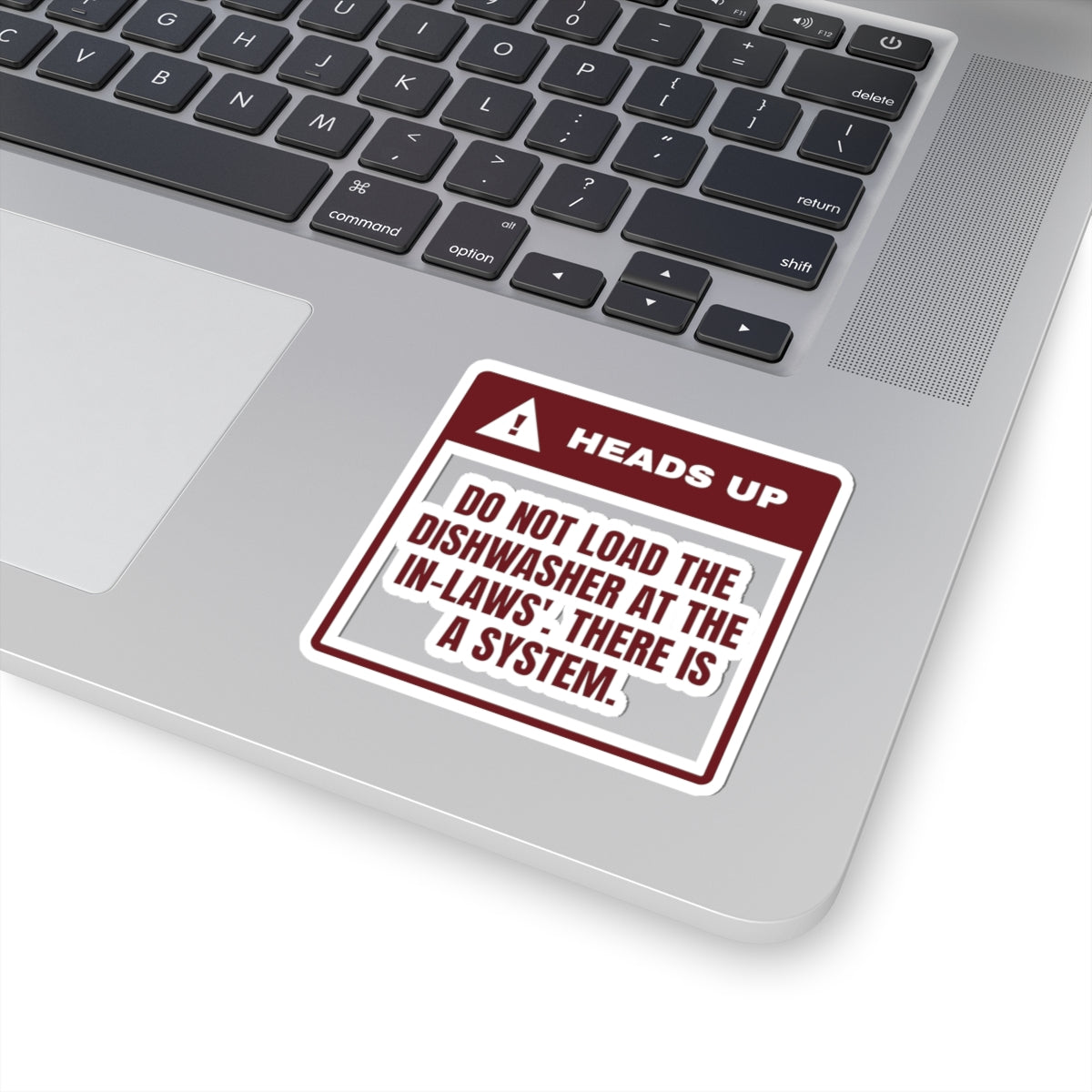 Funny Christmas Sticker In-Law Dishwasher There Is A System