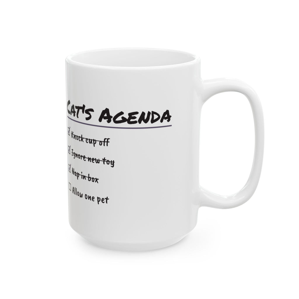 Funny Cat Coffee Mug Cat's Agenda Allow One Pet For Cat Lovers