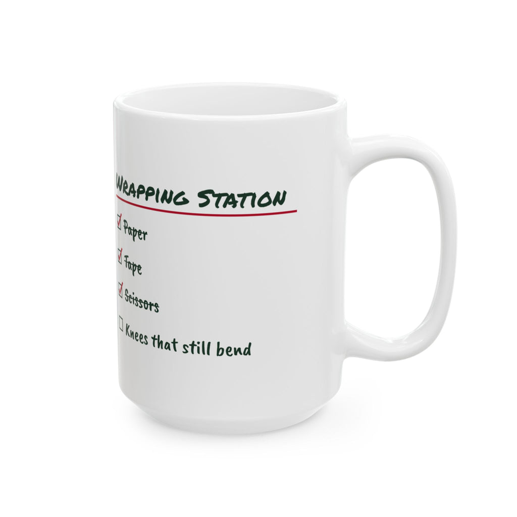 Funny Gift Wrapping Christmas Coffee Mug Wrapping Station Checklist