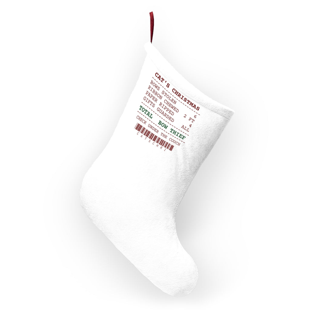 Funny Christmas Cat Christmas Stocking Bows Stolen Receipt For Cat Owners