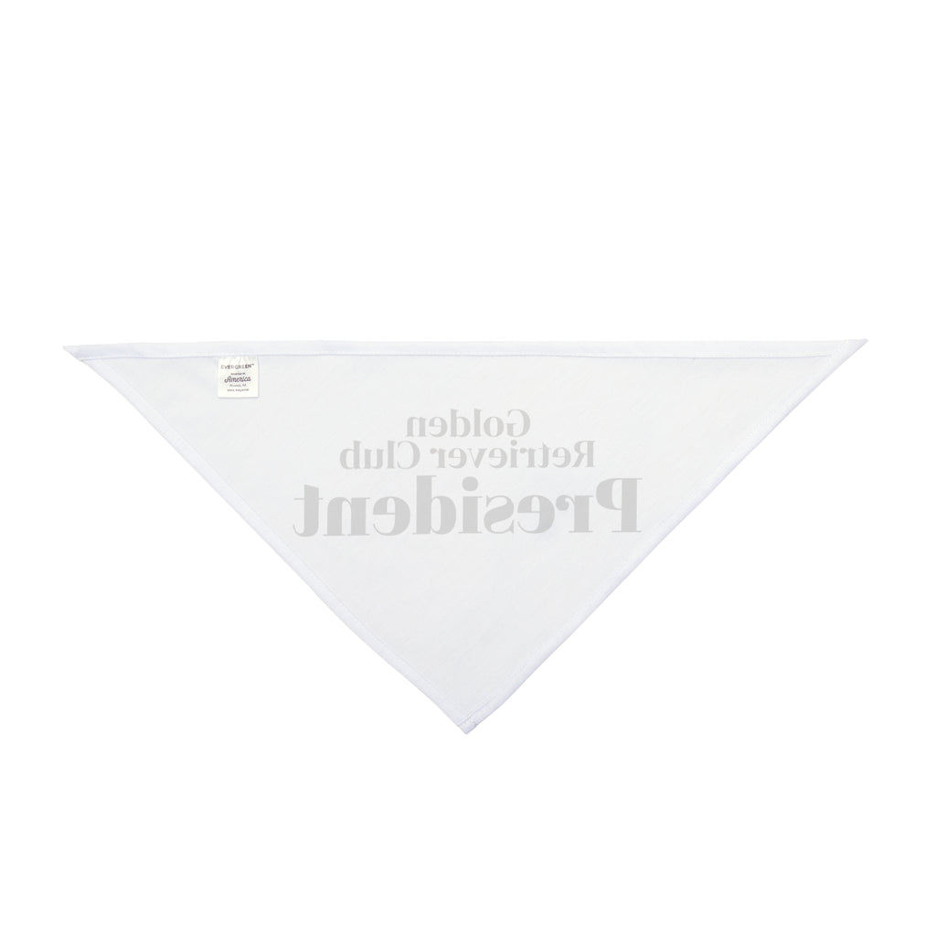 Golden Retriever Dog Bandana "Golden Retriever Club President" Funny Dog