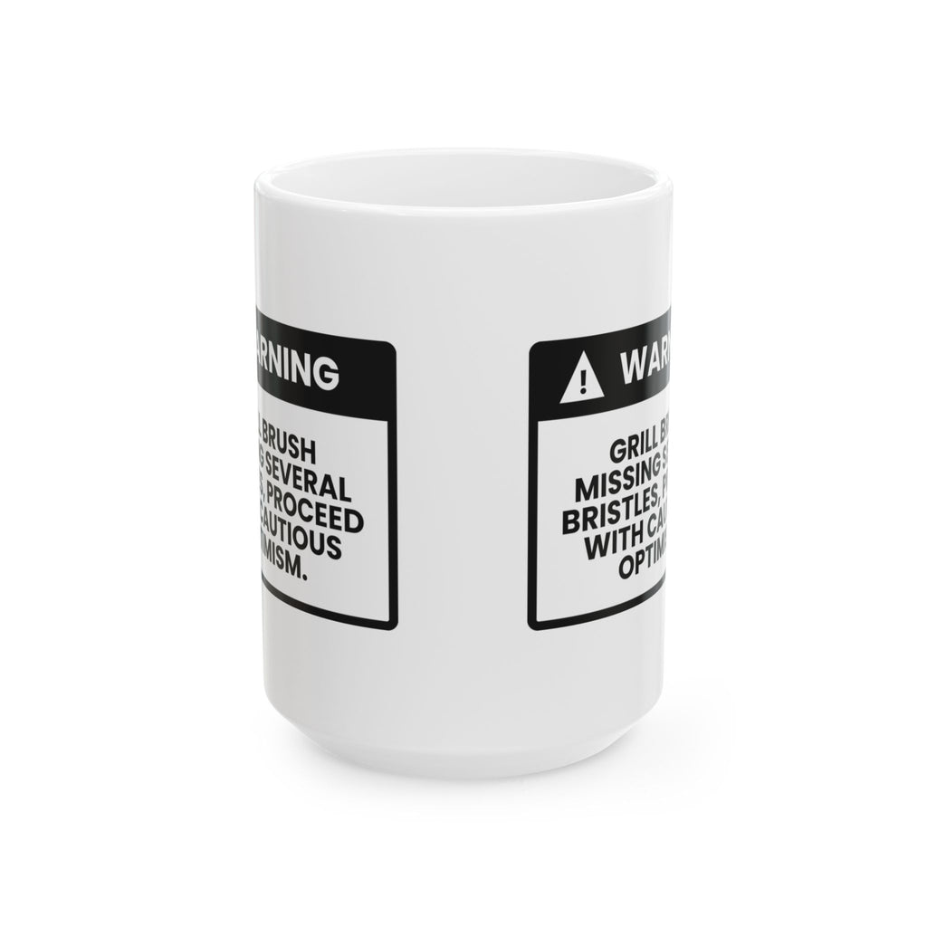 Funny Grill Dad Coffee Mug Grill Brush Warning For Dad