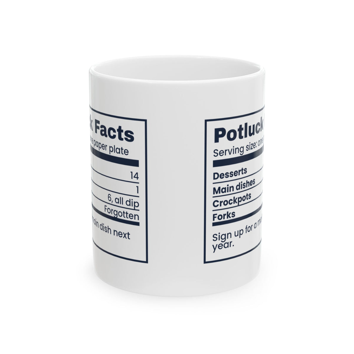 Funny Office Christmas Potluck Coffee Mug Potluck Nutrition Facts