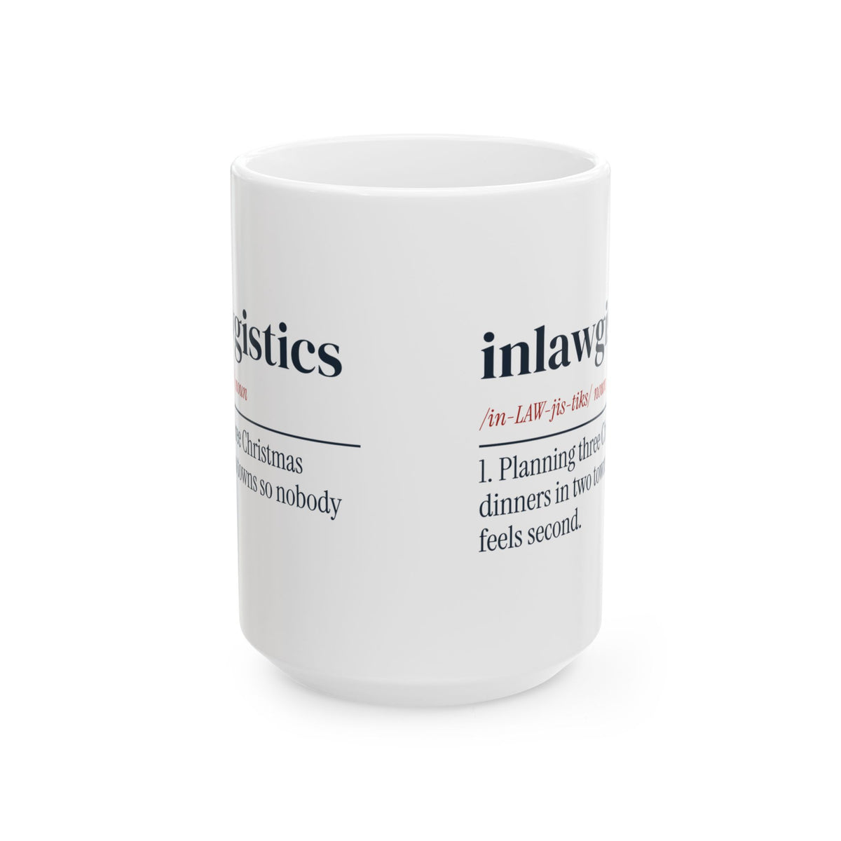 Funny Christmas Coffee Mug Inlawgistics Definition For Married Couples