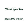 Christmas Teacher Sticker Thank You For Making Room 12 Merry
