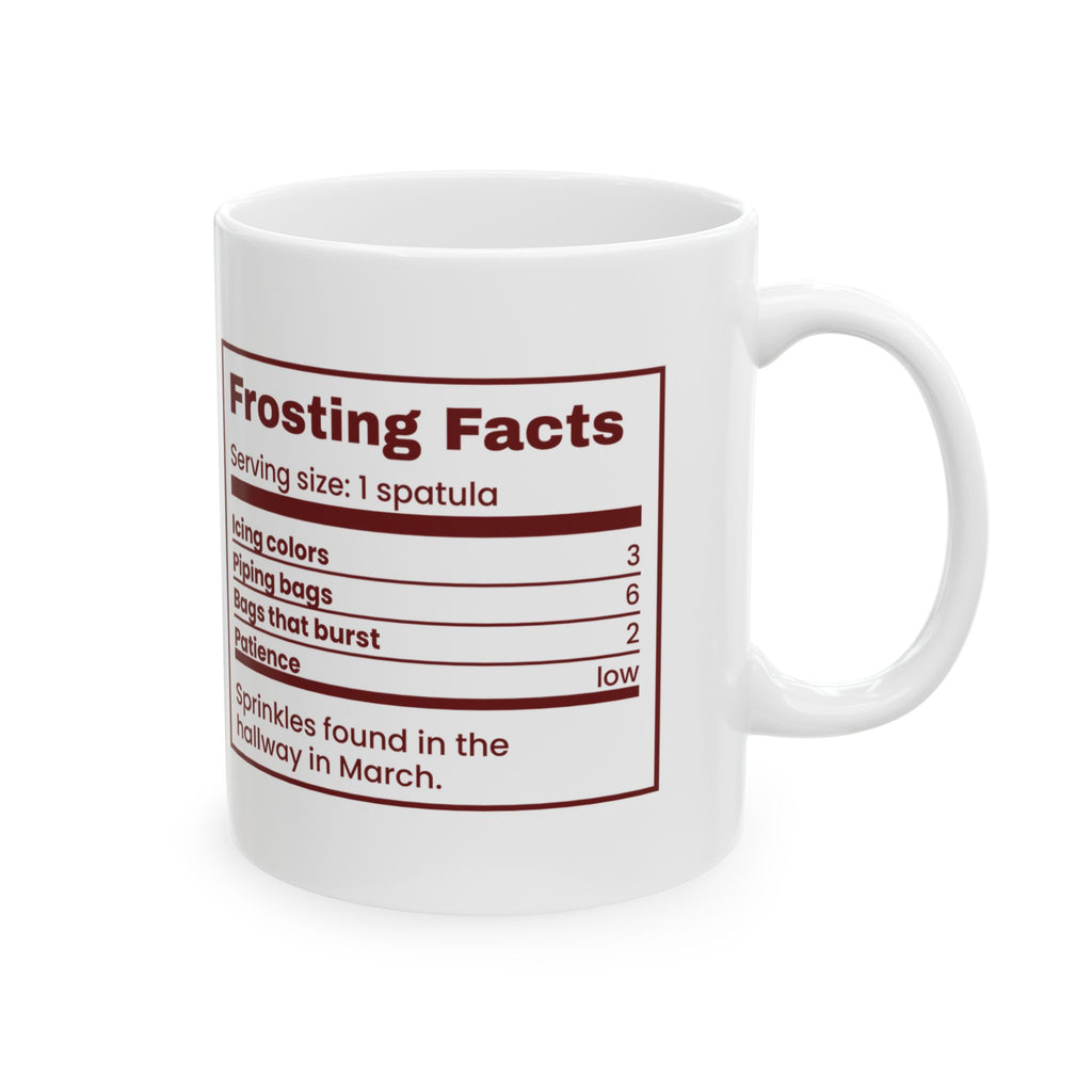 Funny Christmas Baking Coffee Mug Frosting Facts Nutrition Label