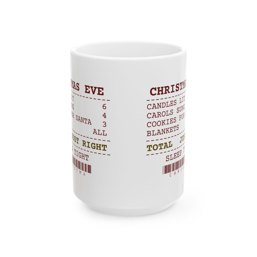 Christmas Coffee Mug Candles Lit 6 Carols Sung 4 Christmas Eve Receipt