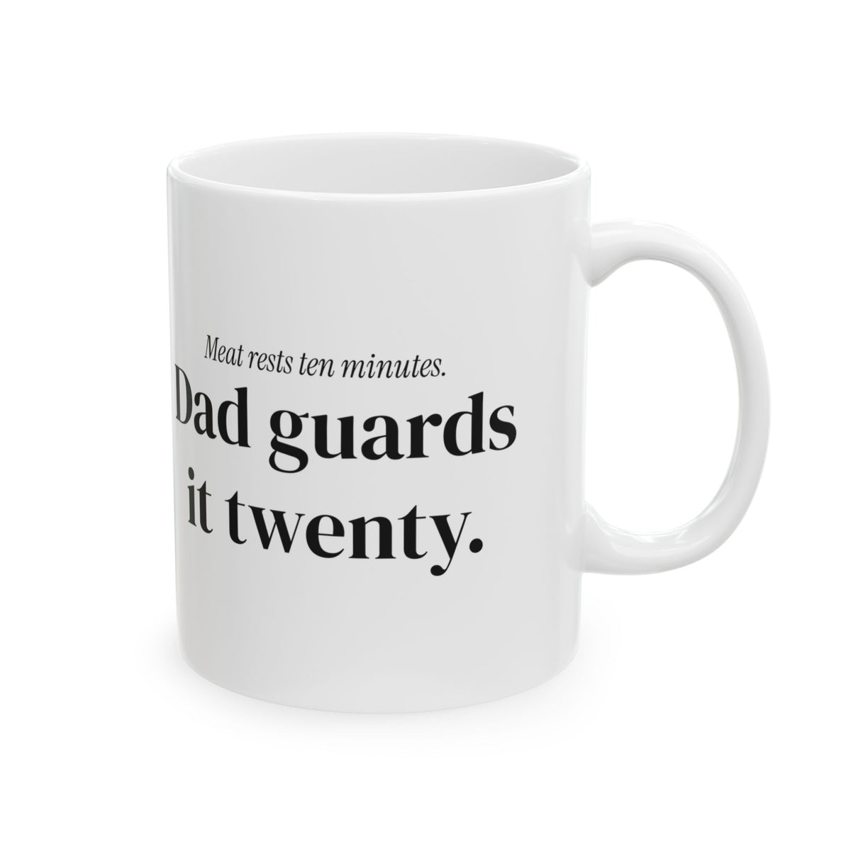 Funny Grill Dad Coffee Mug Meat Rests Ten Minutes For Dad