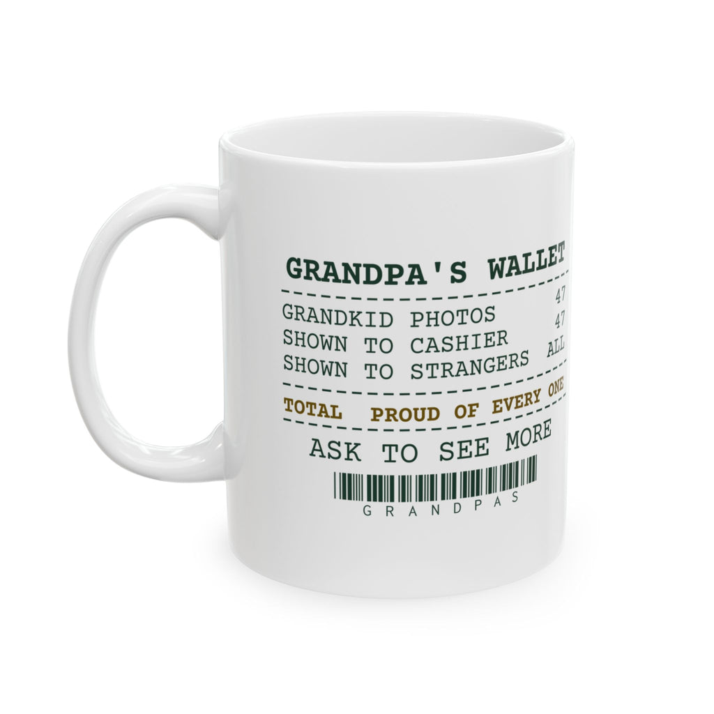Funny Christmas Coffee Mug Grandpa's Wallet Photos Proud Of Every One