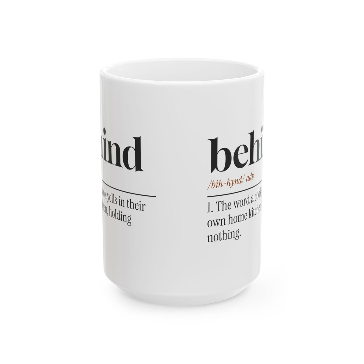 Funny Chef Coffee Mug Behind Dictionary Definition For Cooks