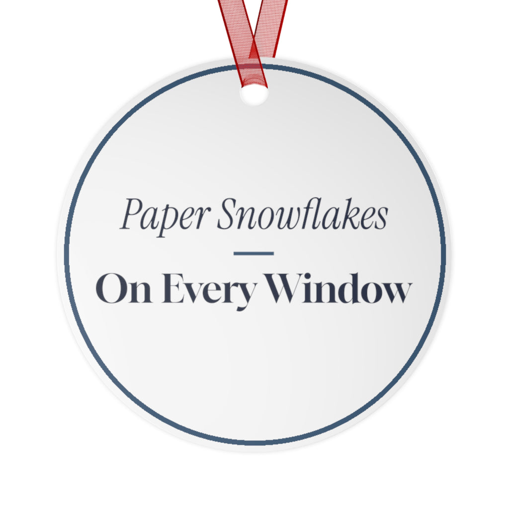 Christmas Ornament Paper Snowflakes On Every Window Cozy Keepsake