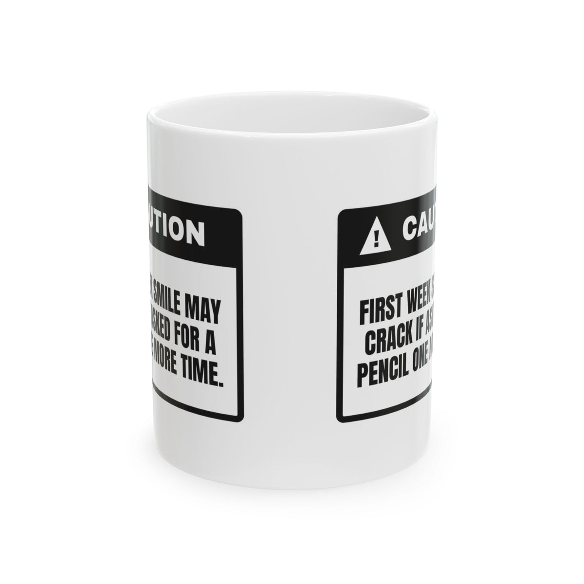 Funny Teacher Coffee Mug Caution Smile May Crack For Teachers