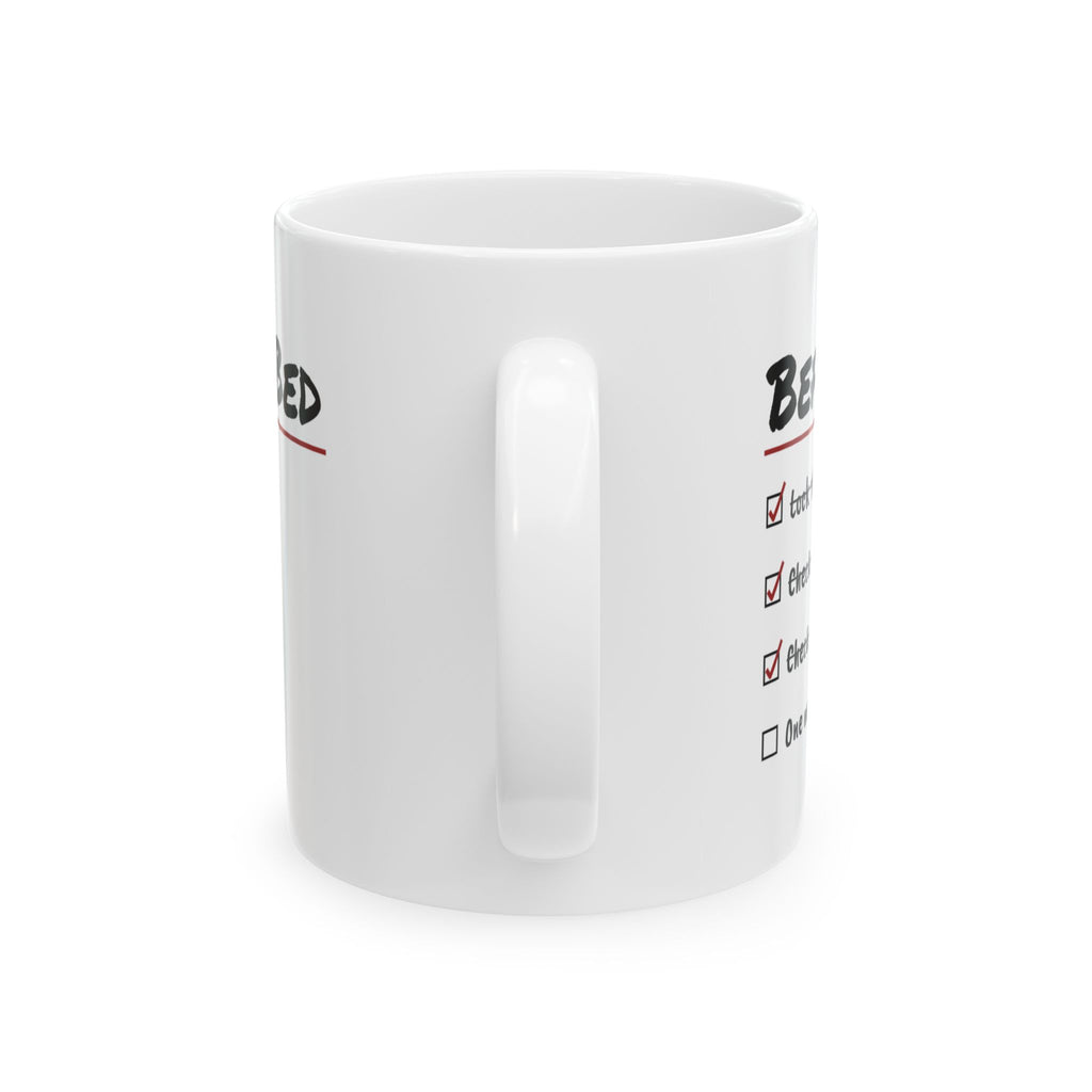 Funny True Crime Coffee Mug Before Bed One More Episode Checklist
