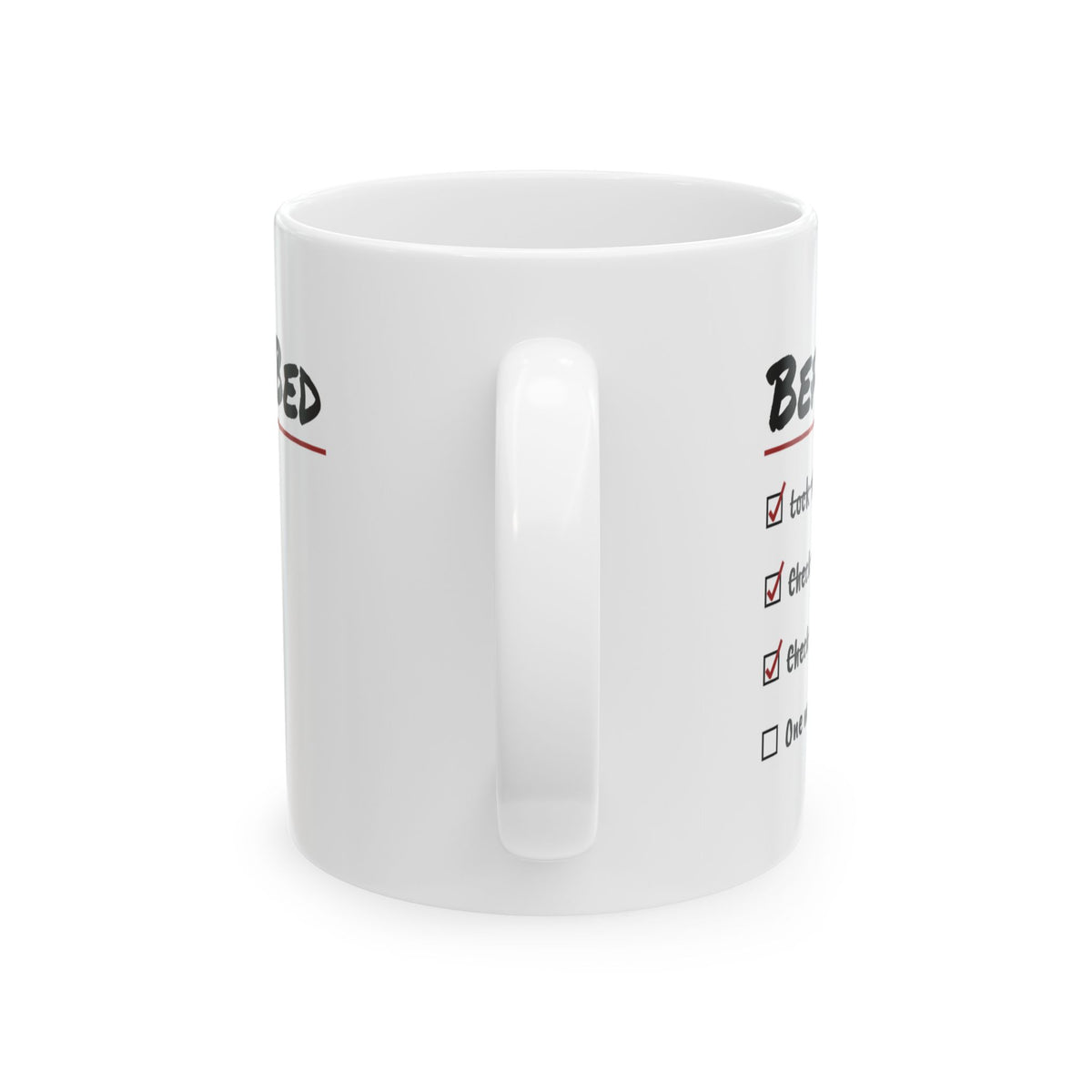 Funny True Crime Coffee Mug Before Bed One More Episode Checklist