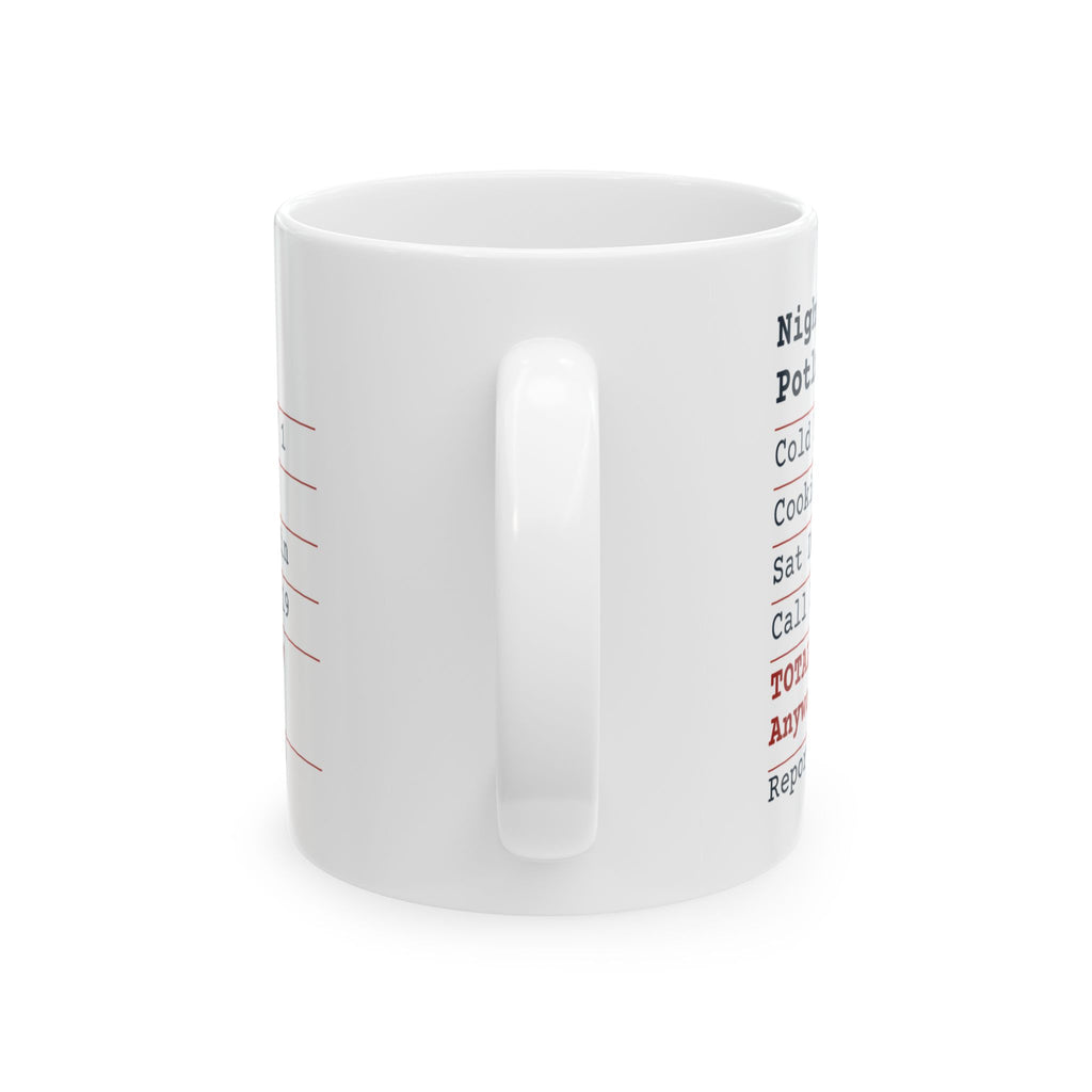 Funny Christmas Nurse Coffee Mug Night Shift Potluck Receipt