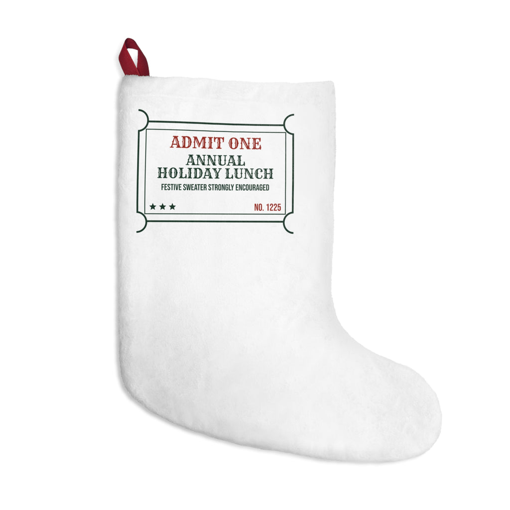 Funny Office Christmas Stocking Annual Holiday Lunch Ticket