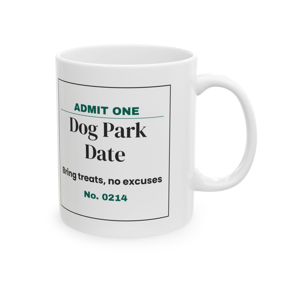 Funny Dog Park Valentine Coffee Mug Ticket For Dog Dads