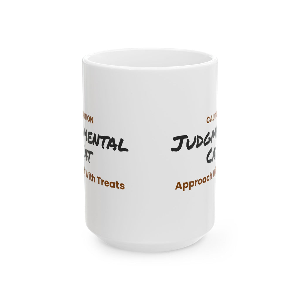 Funny Cat Valentine Coffee Mug Judgmental Cat Sign For Cat Lovers