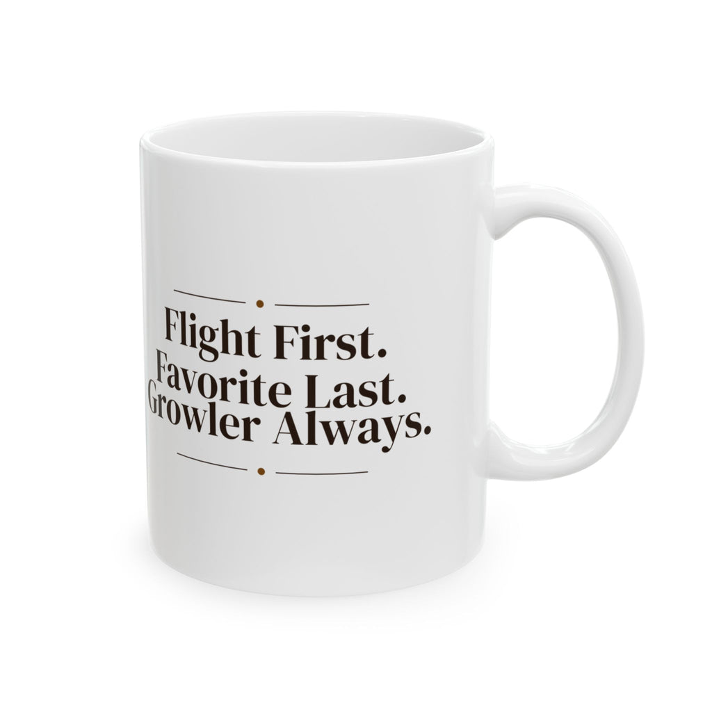 Craft Beer Coffee Mug Flight First Favorite Last