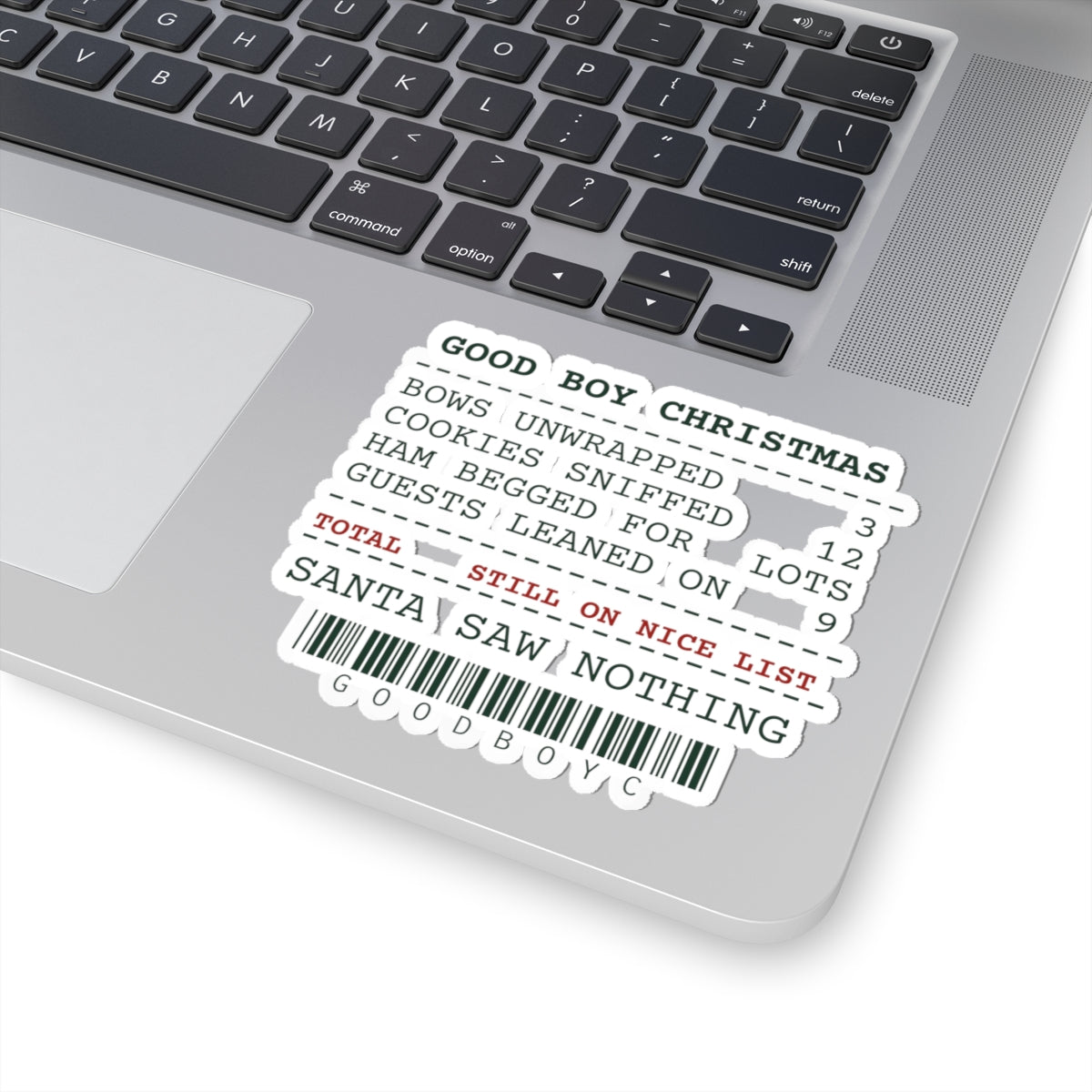 Funny Dog Christmas Sticker Good Boy Receipt For Dog Owners