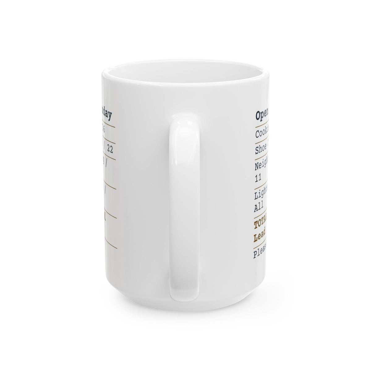 Funny Realtor Coffee Mug Open House Sunday Receipt For Agents
