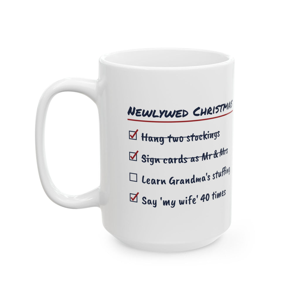 Funny Christmas Coffee Mug Newlywed Christmas Checklist For New Husbands