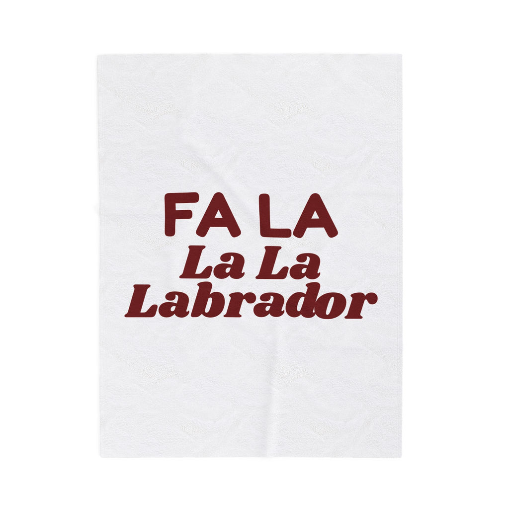 Funny Dog Christmas Throw Blanket Fa La La La Labrador For Lab Owners