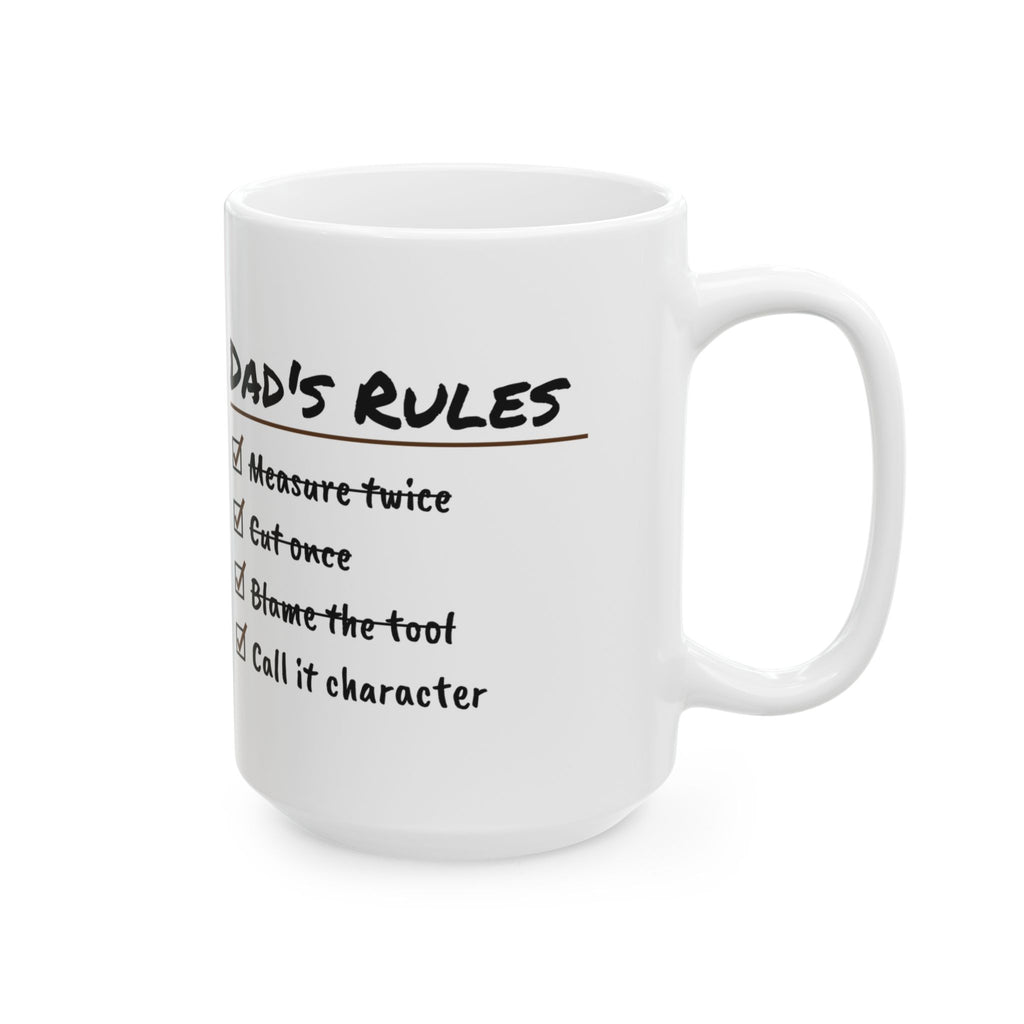Funny Dad Coffee Mug Dads Rules Checklist For Dads