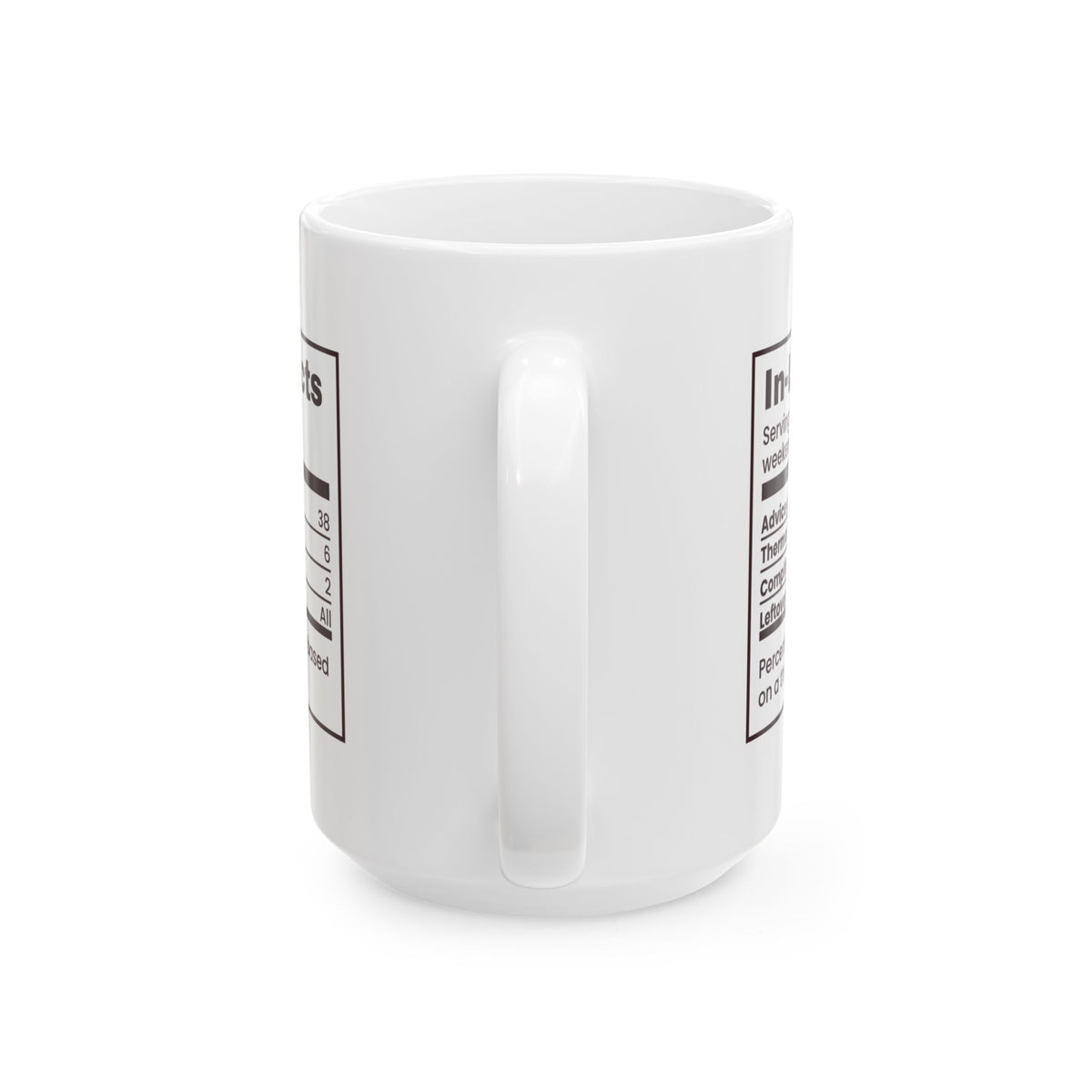 Funny Christmas Coffee Mug In-Law Facts Nutrition Label For Spouses