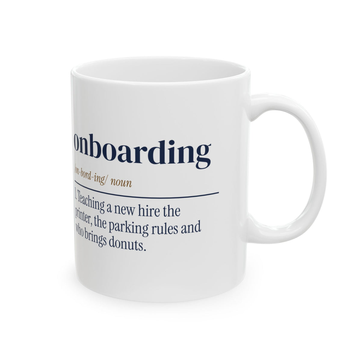 Funny Human Resources Coffee Mug Onboarding Dictionary Definition
